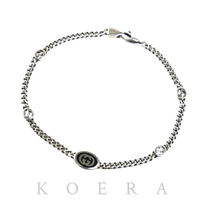 GUCCI グッチ シルバー925 インターロッキングG ブレスレット 678657 J8410 8191 5.3g ユニセックス【中古】