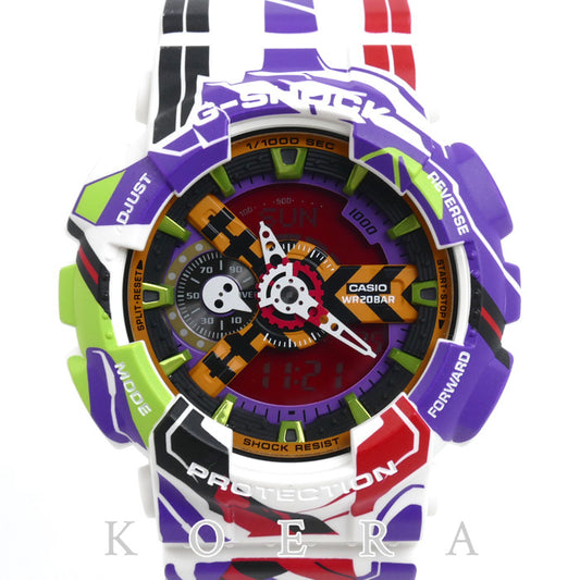 CASIO カシオ G-SHOCK エヴァンゲリオン 30th 腕時計 電池式 マルチカラー GA-110EVA30-7AJR メンズ【中古】【美品】