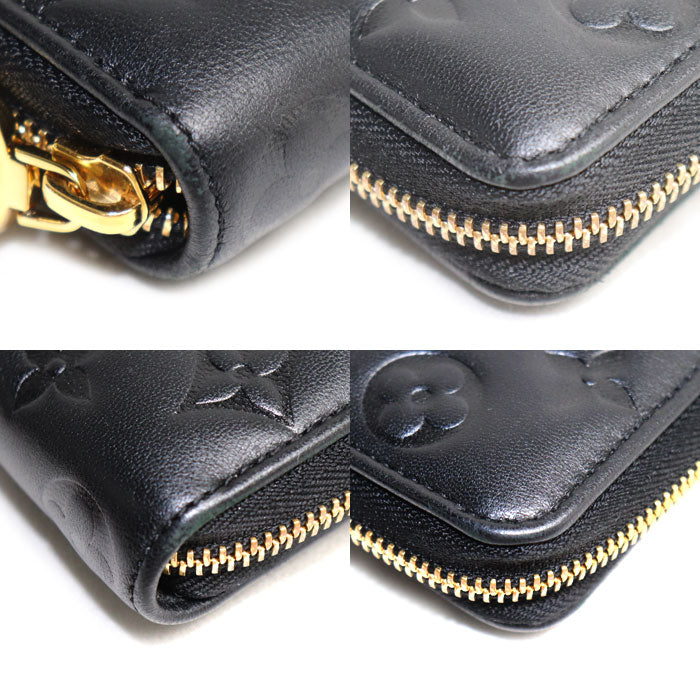 LOUIS VUITTON ルイ・ヴィトン ジッピーウォレット 長財布 モノグラムエンボス ノワール M81510 IC レディース【中古】