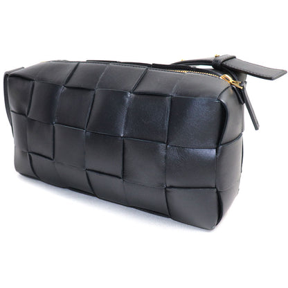 BOTTEGAVENETA ボッテガヴェネタ ブリック カセット ショルダーバッグ ブラック 709360 IC レディース【中古】