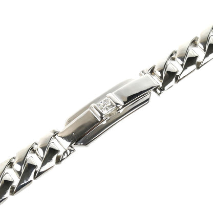 Pt850プラチナ ブレスレット ダイヤモンド0.41ct 62.2g 20.5cm メンズ【中古】