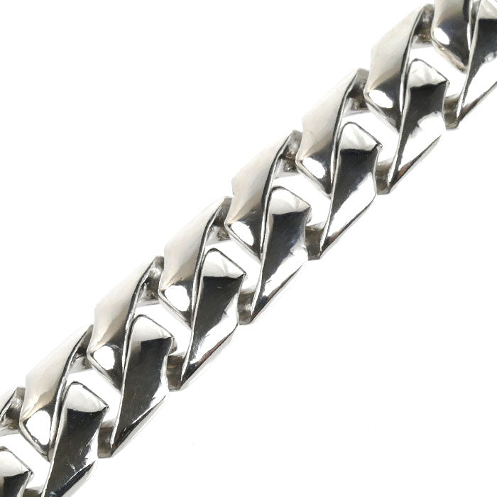 Pt850プラチナ ブレスレット ダイヤモンド0.41ct 62.2g 20.5cm メンズ【中古】