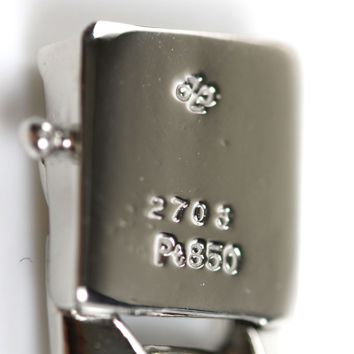 Pt850プラチナ ブレスレット ダイヤモンド0.41ct 62.2g 20.5cm メンズ【中古】