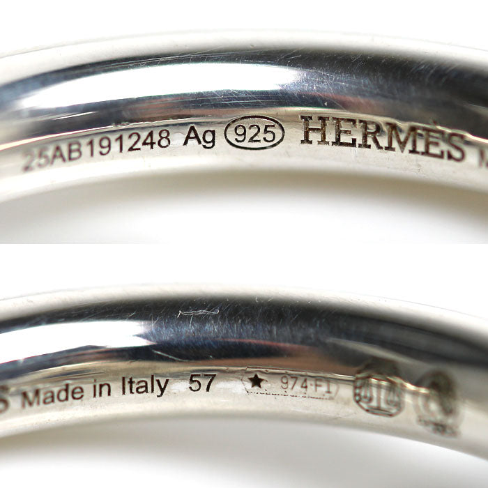 HERMES エルメス シルバー925 エシャペ MM リング・指輪 H103658B 17号 57 ユニセックス【中古】【美品】