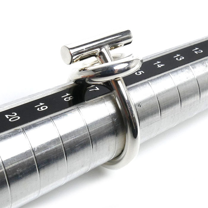 HERMES エルメス シルバー925 エシャペ MM リング・指輪 H103658B 17号 57 ユニセックス【中古】【美品】