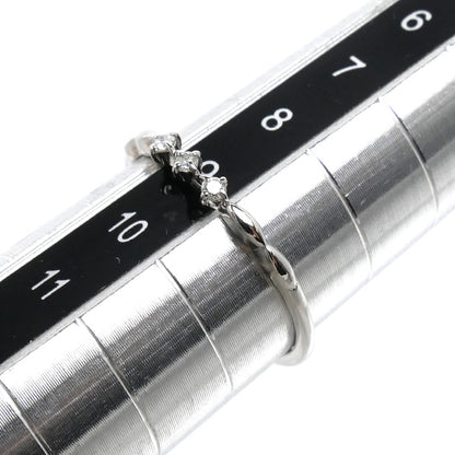 ete エテ K10WG ホワイトゴールド リング・指輪 ダイヤモンド0.04ct 9号 0.8g レディース【中古】