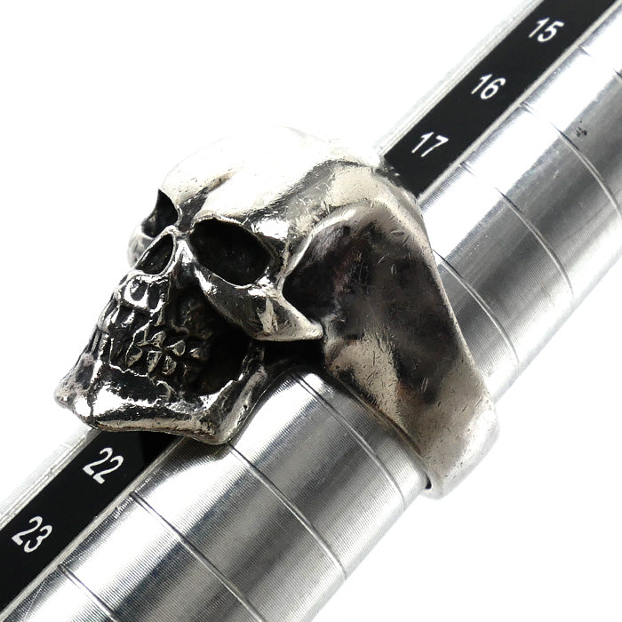 CRAZY PIG クレイジーピッグ シルバー925 ギャロウズ・スカル ２連リング リング・指輪 19号 44.1g メンズ【中古】