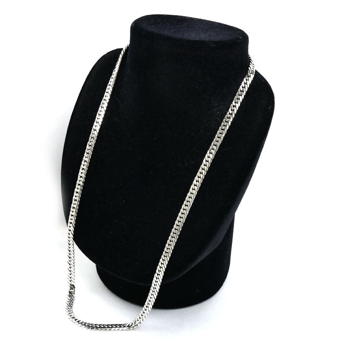 Pt850プラチナ ネックレス 喜平6面Wカット 79.9g 60cm メンズ【中古】