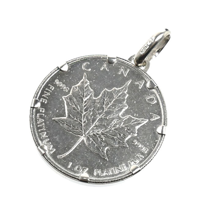 Pt1000/850 メイプルリーフ1OZ ペンダントトップ 34.0g 1997 メンズ【中古】