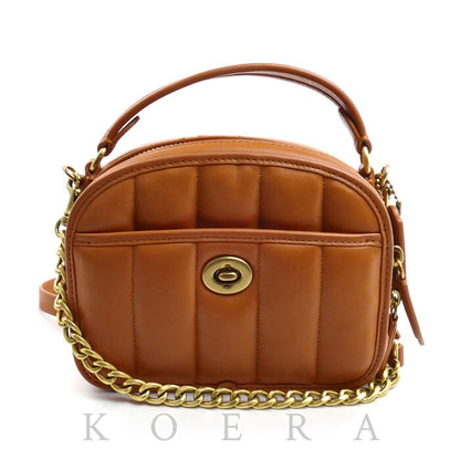 COACH コーチ ランチボックス トップハンドル 2Wayショルダーバッグ ブラウン C4678 レディース【中古】【美品】