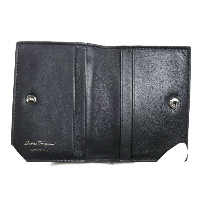 Salvatore Ferragamo サルヴァトーレフェラガモ ヴァラリボン カードケース ブラック JL-22 0295/220295 レディース【中古】