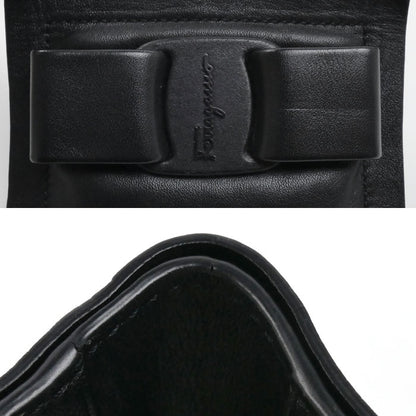 Salvatore Ferragamo サルヴァトーレフェラガモ ヴァラリボン カードケース ブラック JL-22 0295/220295 レディース【中古】