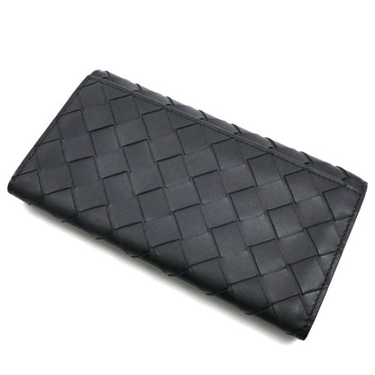 BOTTEGAVENETA ボッテガヴェネタ イントレチャート 札入れ 長財布 ブラック 635567 V3US1 8803 メンズ【中古】【美品】