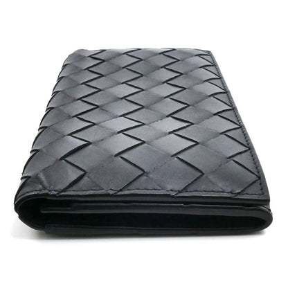 BOTTEGAVENETA ボッテガヴェネタ イントレチャート 札入れ 長財布 ブラック 635567 V3US1 8803 メンズ【中古】【美品】