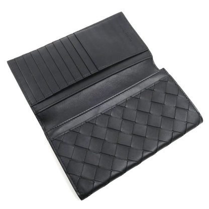 BOTTEGAVENETA ボッテガヴェネタ イントレチャート 札入れ 長財布 ブラック 635567 V3US1 8803 メンズ【中古】【美品】