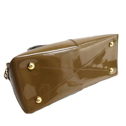 LOUIS VUITTON ルイ・ヴィトン トート ミロワール ショルダーバッグ ヴェルニ ヴェールブロンズ M54394 SN0128/IC レディース【中古】