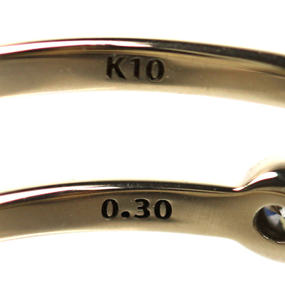 K10YG イエローゴールド リング・指輪 オパール ダイヤモンド0.30ct 11号 1.4g レディース【中古】