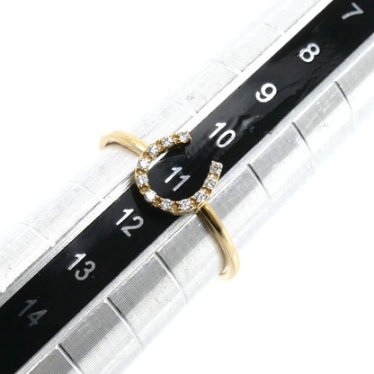 ete エテ K18YG イエローゴールド リング・指輪 ダイヤモンド0.04ct 11号 1.1g ホースシュー レディース【中古】
