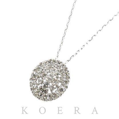 Pt900プラチナ Pt850プラチナ ネックレス ダイヤモンド0.40ct 1.9g 40cm レディース【中古】