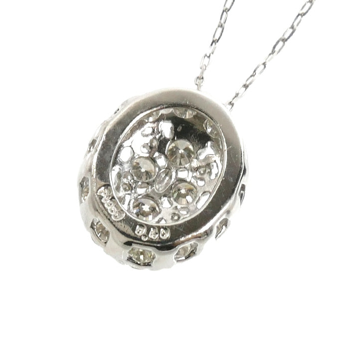 Pt900プラチナ Pt850プラチナ ネックレス ダイヤモンド0.40ct 1.9g 40cm レディース【中古】