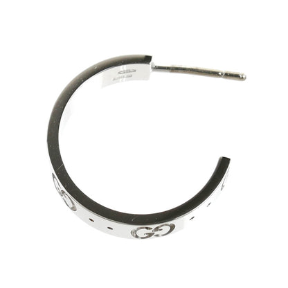 GUCCI グッチ K18WG ホワイトゴールド 片耳 ICON シングル ピアス 2.8g レディース【中古】