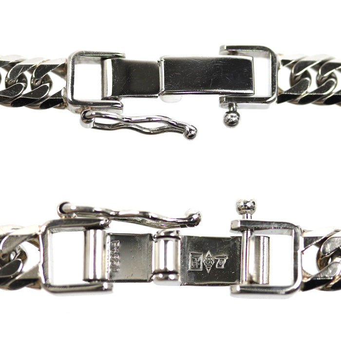 Pt850プラチナ ネックレス 喜平6面Wカット 50.2g 50cm メンズ【中古】