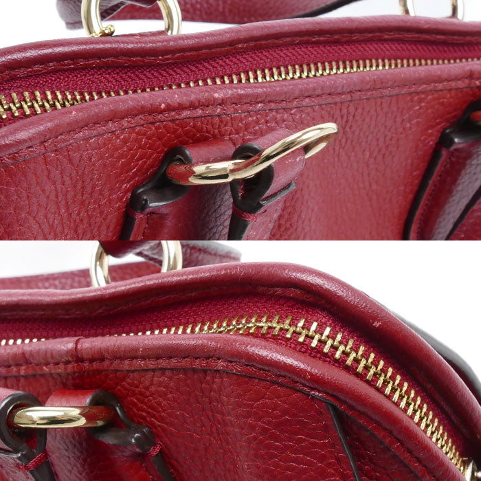 COACH コーチ ミニ ノリータ サッチェル 2Wayショルダーバッグ レッド 33735 レディース【中古】