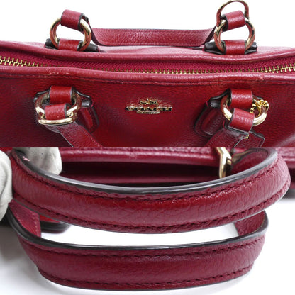 COACH コーチ ミニ ノリータ サッチェル 2Wayショルダーバッグ レッド 33735 レディース【中古】