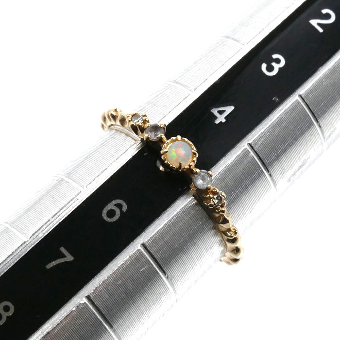 NOJESS K10PG ピンクゴールド リング・指輪 オパール 5号 0.7g レディース【中古】
