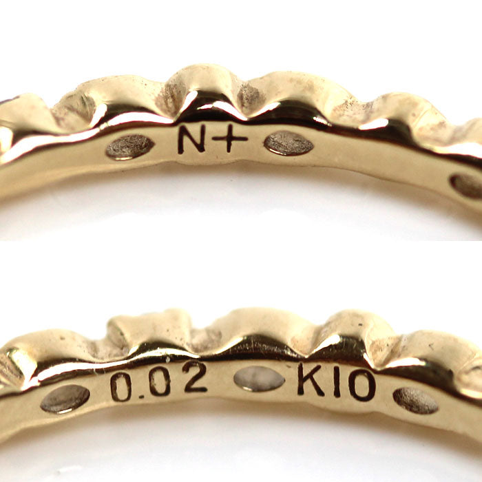 NOJESS K10PG ピンクゴールド リング・指輪 ダイヤモンド0.02ct 5号 0.8g レディース【中古】