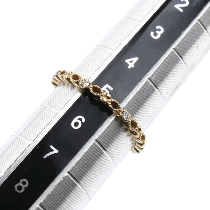 NOJESS K10PG ピンクゴールド リング・指輪 ダイヤモンド0.02ct 5号 0.8g レディース【中古】