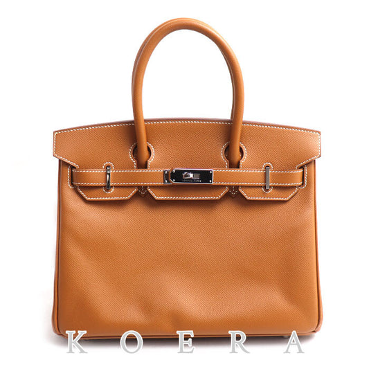 HERMES エルメス バーキン30 ハンドバッグ ゴールド レディース □N（2010年）【中古】