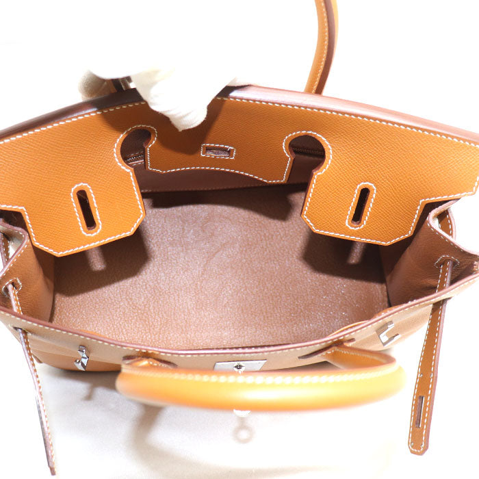 HERMES エルメス バーキン30 ハンドバッグ ゴールド レディース □N（2010年）【中古】