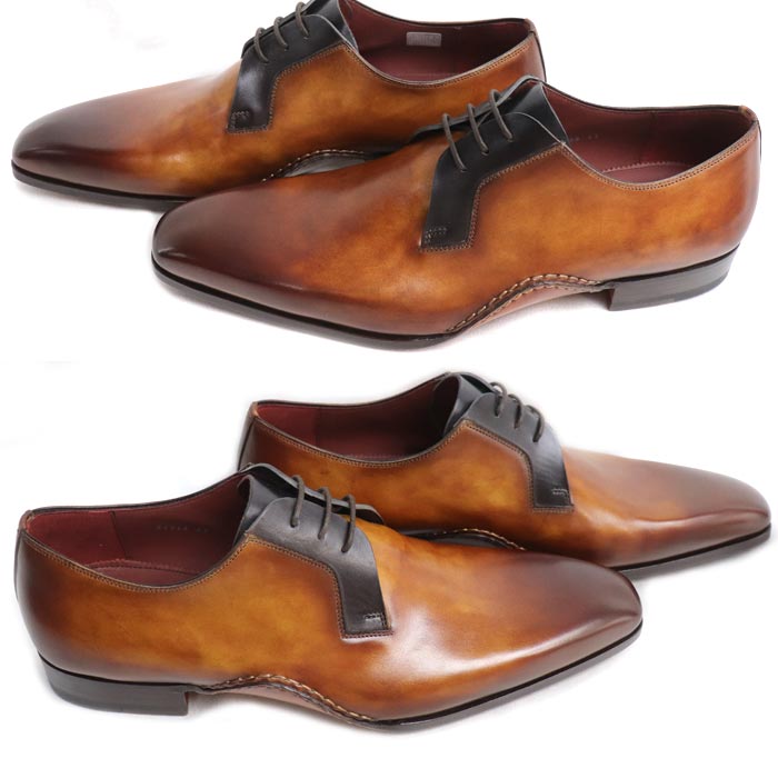 MAGNANNI マグナーニ オパンカ コンビ ダービー ドレスシューズ ビジネスシューズ BR/DGY 24568 26.5-27.0cm相当 43 メンズ【未使用】【買取品】