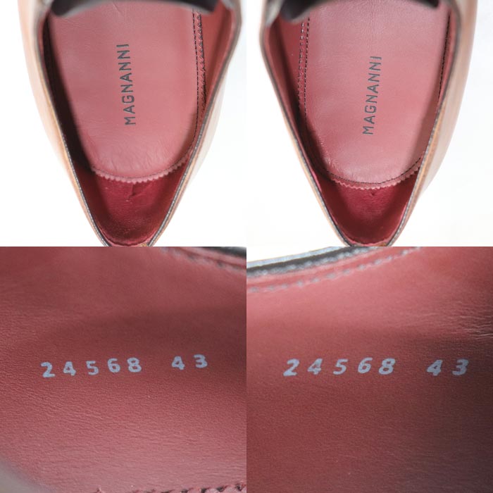 MAGNANNI マグナーニ オパンカ コンビ ダービー ドレスシューズ ビジネスシューズ BR/DGY 24568 26.5-27.0cm相当 43 メンズ【未使用】【買取品】