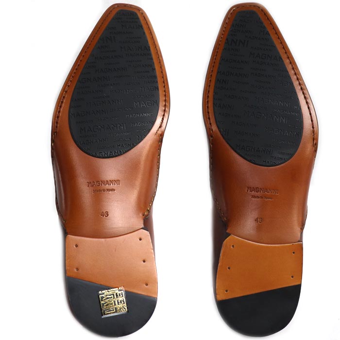 MAGNANNI マグナーニ オパンカ コンビ ダービー ドレスシューズ ビジネスシューズ BR/DGY 24568 26.5-27.0cm相当 43 メンズ【未使用】【買取品】