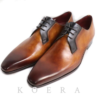 MAGNANNI マグナーニ オパンカ コンビ ダービー ドレスシューズ ビジネスシューズ BR/DGY 24568 26.5-27.0cm相当 43 メンズ【未使用】【買取品】