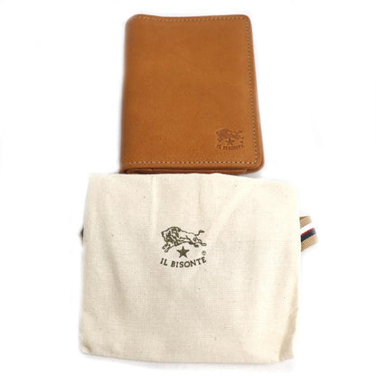 IL BISONTE イルビゾンテ カードケース ナチュラルブラウン SC111 ユニセックス【中古】【美品】