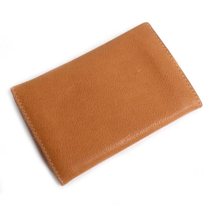 IL BISONTE イルビゾンテ カードケース ブラウン 焼きヌメ SCC004 ユニセックス【中古】【美品】