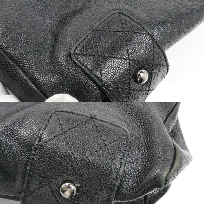 CHANEL シャネル ポケット イン ザ シティ フラップ ショルダーバッグ ブラック レディース【中古】