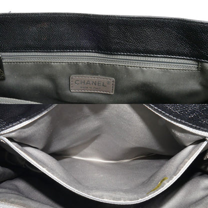 CHANEL シャネル ポケット イン ザ シティ フラップ ショルダーバッグ ブラック レディース【中古】