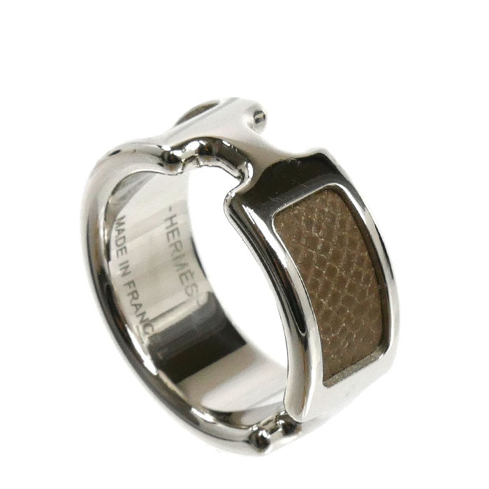 HERMES エルメス GP レザー オランプPM リング・指輪 H500058FK18 16号 ユニセックス【中古】