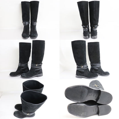 LOUIS VUITTON ルイ・ヴィトン クロスロード ライン ハイブーツ ブーツ ブラック 481684 NL0165 表記サイズ#35 1/2 日本サイズ約22.5 レディース【中古】