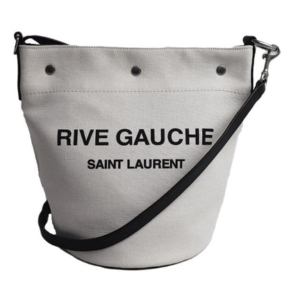 SAINT LAURENT サンローラン リヴゴーシュ RIVE GAUCHE ショルダーバッグ ホワイト ブラック 669299-faaaz-9024 レディース【中古】