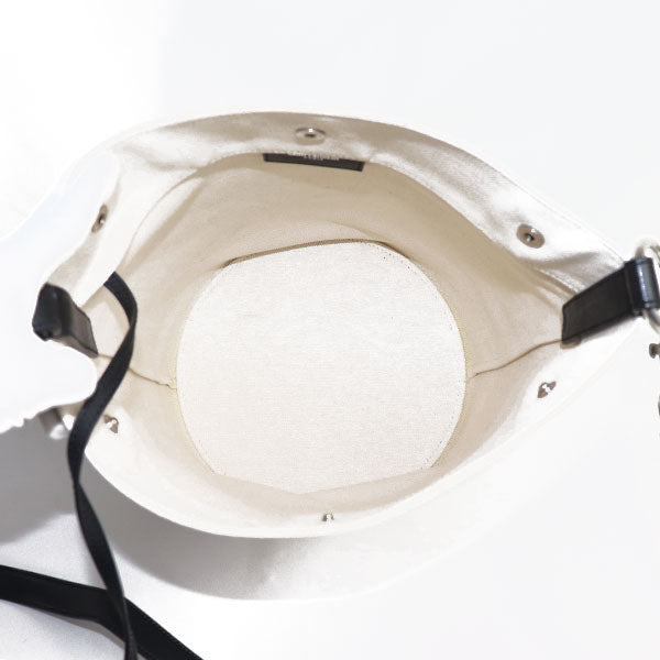 SAINT LAURENT サンローラン リヴゴーシュ RIVE GAUCHE ショルダーバッグ ホワイト ブラック 669299-faaaz-9024 レディース【中古】