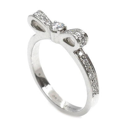 CHANEL シャネル K18WG ホワイトゴールド 1932 リュバン ドゥ シャネル  リング・指輪 J3412 ダイヤモンド 7.5号 48 3.0g レディース【中古】【美品】