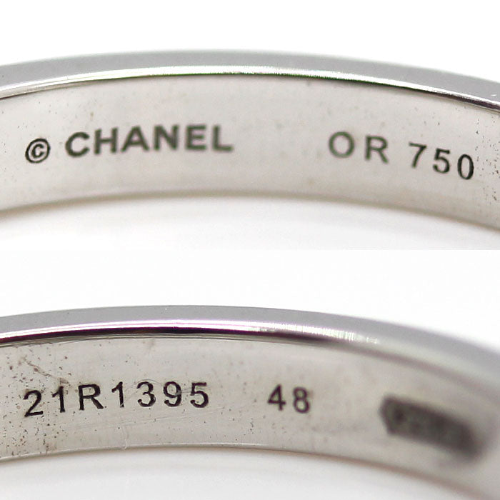 CHANEL シャネル K18WG ホワイトゴールド 1932 リュバン ドゥ シャネル  リング・指輪 J3412 ダイヤモンド 7.5号 48 3.0g レディース【中古】【美品】