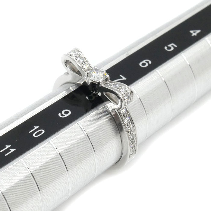 CHANEL シャネル K18WG ホワイトゴールド 1932 リュバン ドゥ シャネル  リング・指輪 J3412 ダイヤモンド 7.5号 48 3.0g レディース【中古】【美品】