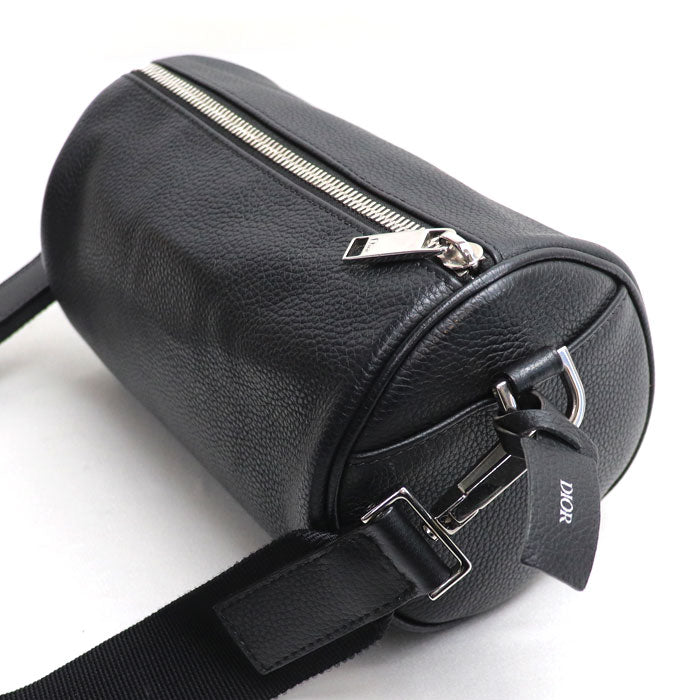 Christian Dior クリスチャンディオール アトリエ ローラー ミニ ドラム ショルダーバッグ ブラック 1ATPO061 レディース【中古】