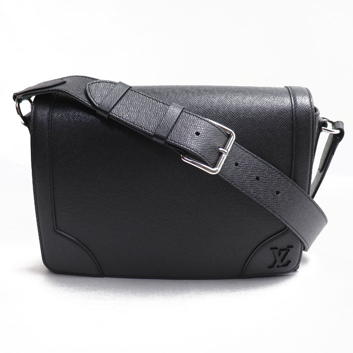 LOUIS VUITTON ルイ・ヴィトン ニュー・フラップ メッセンジャー ショルダーバッグ タイガ ブラック M30807 IC メンズ【中古】【美品】